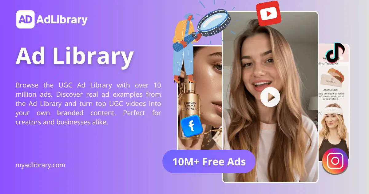 Biblioteca de Anuncios - Explora Más de 10M de Anuncios Virales Gratis